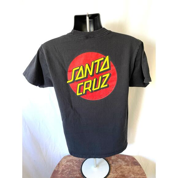 Santa Cruz Skateboards Logo Tee Black Size Medium - Picture 2 of 7